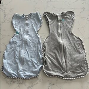 Love to Dream SwaddleUp Cozy Swaddles in Light Blue and Gray